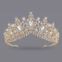 retro Baroque Rhinestone Crown For Bridal Photo Shoots