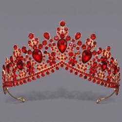 Gold Red Diamond Queen Crown Ts-J2482gred
