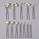 minimalist U-Shaped Pearl Hairpin Set For Bridal Updo