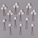 minimalist U-Shaped Pearl Hairpin Set For Bridal Updo