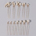 minimalist U-Shaped Pearl Hairpin Set For Bridal Updo