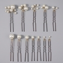 minimalist U-Shaped Pearl Hairpin Set For Bridal Updo