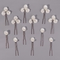 minimalist U-Shaped Pearl Hairpin Set For Bridal Updo