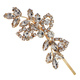 light Luxury Rhinestone Flower Leaf Hair Clip Elegant Bridal Side Clip For Women
