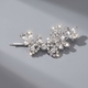light Luxury Rhinestone Flower Leaf Hair Clip Elegant Bridal Side Clip For Women
