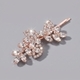 light Luxury Rhinestone Flower Leaf Hair Clip Elegant Bridal Side Clip For Women