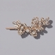light Luxury Rhinestone Flower Leaf Hair Clip Elegant Bridal Side Clip For Women