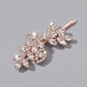 light Luxury Rhinestone Flower Leaf Hair Clip Elegant Bridal Side Clip For Women