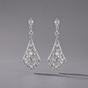 rhinestone Alloy Bridal Earrings For Wedding Party