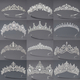 rhinestone Pearl Crown Headpiece For Wedding And Birthday