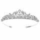 rhinestone Pearl Crown Headpiece For Wedding And Birthday