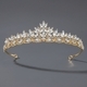 rhinestone Pearl Crown Headpiece For Wedding And Birthday