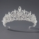 rhinestone Pearl Crown Headpiece For Wedding And Birthday