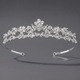 rhinestone Pearl Crown Headpiece For Wedding And Birthday