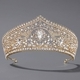 rhinestone Pearl Crown Headpiece For Wedding And Birthday