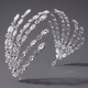rhinestone Pearl Crown Headpiece For Wedding And Birthday