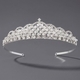 rhinestone Pearl Crown Headpiece For Wedding And Birthday