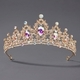 rhinestone Pearl Crown Headpiece For Wedding And Birthday