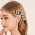 chinese-Style Handmade Pearl Rhinestone Flower Ear Cuff