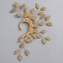 chinese-Style Handmade Pearl Rhinestone Flower Ear Cuff