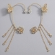 chinese-Style Handmade Pearl Rhinestone Flower Ear Cuff