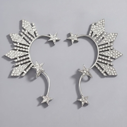 Silver Alloy Elf Ear Cuff Ers-J4318s