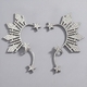 chinese-Style Handmade Pearl Rhinestone Flower Ear Cuff