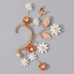 Gold Minimalist Branch Leaf Ear Cuff Ers-J4313g