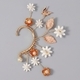 chinese-Style Handmade Pearl Rhinestone Flower Ear Cuff
