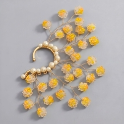 Gold Evening Banquet Crystal Ear Cuff Ers-J4266g