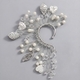 chinese-Style Handmade Pearl Rhinestone Flower Ear Cuff