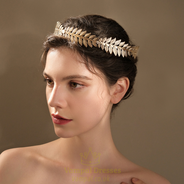 gold olive branch crown vintage Greek Baroque Gold Olive Branch Bridal Headband