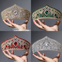 light Luxury Full-Diamond Bridal Crown Tiara
