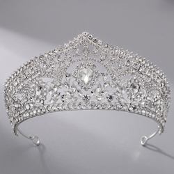 Silver Base White Diamond Crown Ts-J3212s