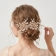 handmade Wire-Wrapped Rhinestone U-Shaped Hairpin Comb