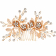 handmade Wire-Wrapped Rhinestone U-Shaped Hairpin Comb