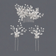 handmade Wire-Wrapped Rhinestone U-Shaped Hairpin Comb