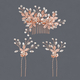 handmade Wire-Wrapped Rhinestone U-Shaped Hairpin Comb
