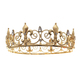 retro Gold Rhinestone Crown Headpiece For Men And Women