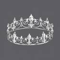 retro Gold Rhinestone Crown Headpiece For Men And Women