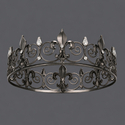 retro Gold Rhinestone Crown Headpiece For Men And Women