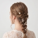 minimalist Pearl Rhinestone Hairpin Set (6-Piece) HS-J6484 wire-Wrapped U-Shaped Hairpin Set With Pearls And Rhinestones