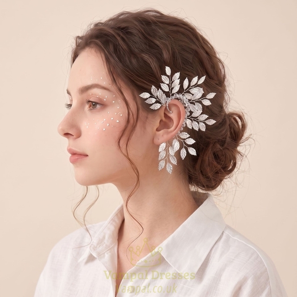vintage Crystal Leaf Elf Ear Cuff No Piercing
