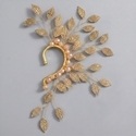 vintage Crystal Leaf Elf Ear Cuff No Piercing