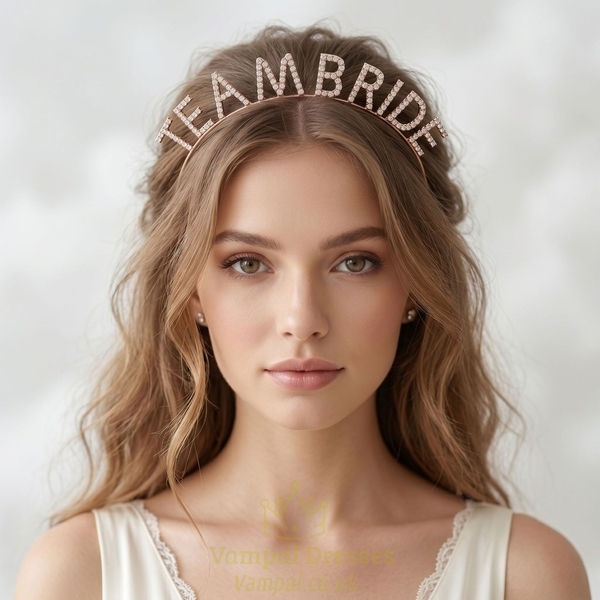 rhinestone Bride Letter Headband Set For Party And Birthday