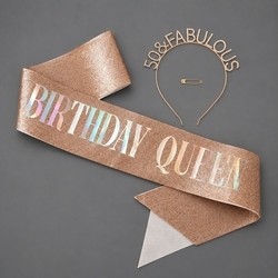 Rose Gold Light Luxury Sash Headband Set Ts-J3350rg
