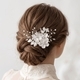 chinese Style Acrylic Flower Hair Clip With Pearl For Hanfu Cheongsam