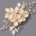 chinese Style Acrylic Flower Hair Clip With Pearl For Hanfu Cheongsam