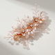 chinese Style Pearl Flower Hair Clip Handmade Woven Branch Leaf Side Clip