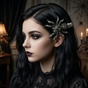 rhinestone Spider Hair Clip HS-J6429 creative Halloween Party Costume Hair Clip Black Alloy Rhinestone